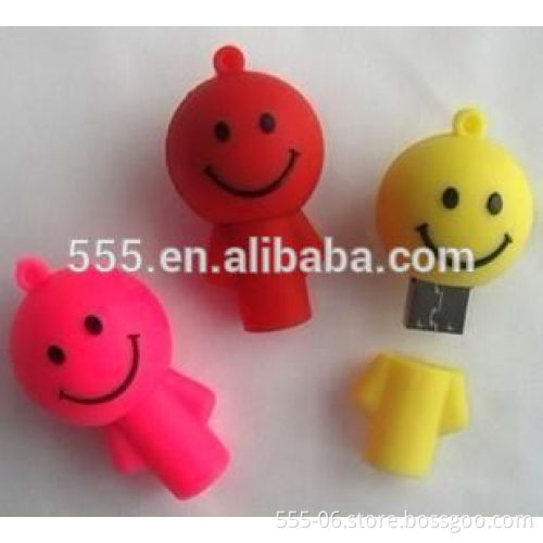 Hot Selling Emoji USB Flash Drive, Made of PVC